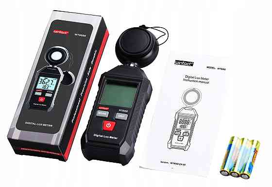 Измеритель уровня освещенности (люксметр) + термометр WINTACT WT9066 Харьков