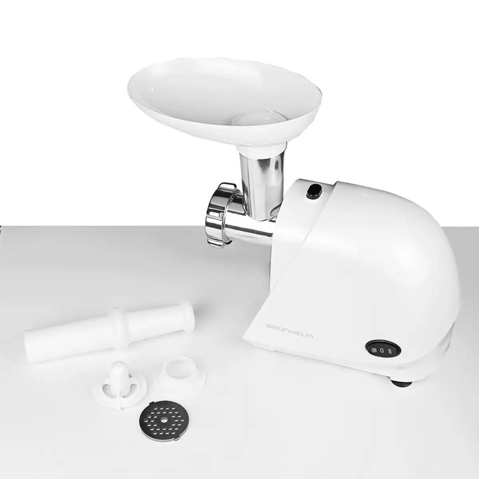 Мясорубка электрическая Grunhelm AMG143W 1400 Вт белая Київ - зображення 3