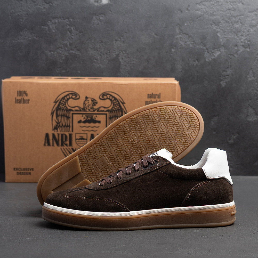 Мужские кожаные кроссовки Brown Velvet Київ - зображення 7