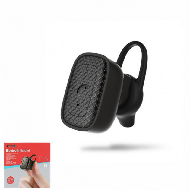 Bluetooth гарнитура Remax RB-T18-Black Київ - зображення 1