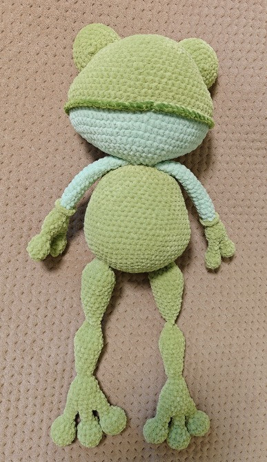 Жабка зелена велика 52 см м'яка в'язана іграшка сувенір ручна робота hand made Нововолинськ - зображення 2