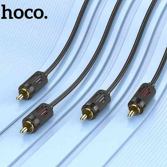 Кабель аудио Hoco UPA29 2 RCA to 2 RCA red and white double lotus (1.5m) Херсон