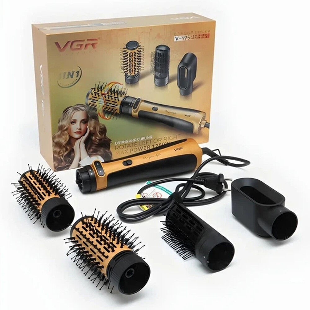 Фен-щетка VGR V 495 GOLD 1200 Вт золотистый Киев - изображение 8