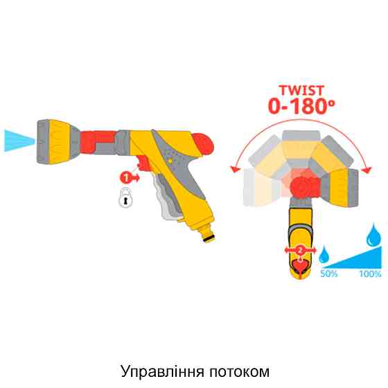 Пистолет - распылитель - дождеватель HoZelock 2695 Ultra Twist Киев