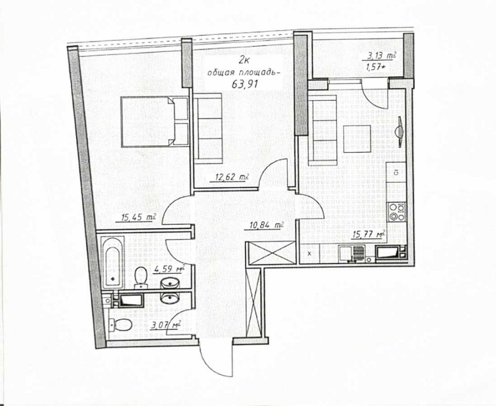 продажа 2-к квартира Одесса, Приморский, 87000 $ Одеса - зображення 2