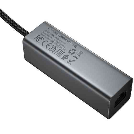 Переходник HUB Hoco HB1D USB to USB2.0*3+RJ45 Херсон