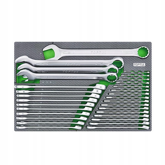 Набор ключей комбинированных 6-38мм 30ед. (в ложементе) TOPTUL GED3025 Харків - зображення 2
