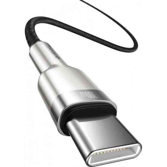 Кабель Baseus Cafule Series Metal Type-C to Type-C 100W 1m Black (CATJK-C01) Харків