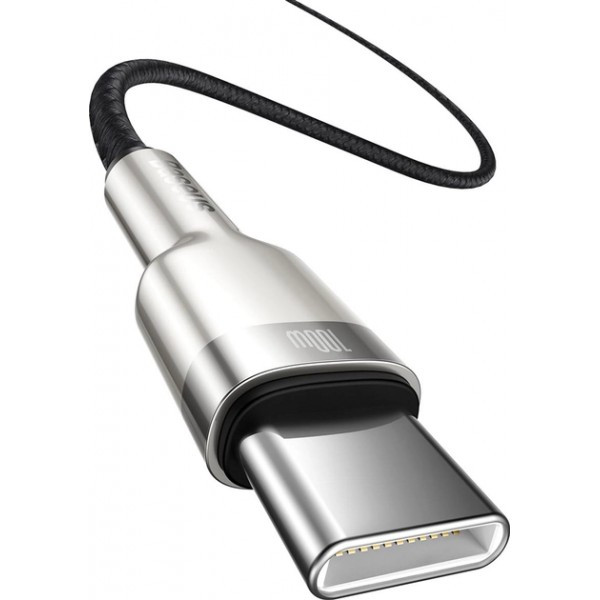 Кабель Baseus Cafule Series Metal Type-C to Type-C 100W 1m Black (CATJK-C01) Харків - зображення 2