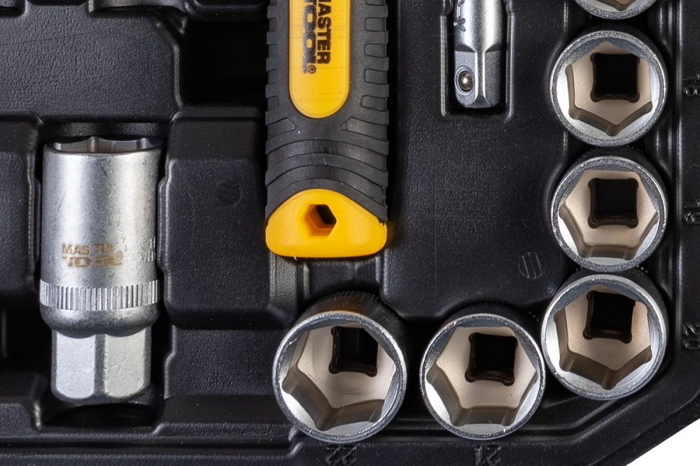 Набор инструментов MASTERTOOL ⅜" 39 шт 8-22 мм CrV кейс с металлическими замками 78-3039 Харків - зображення 5