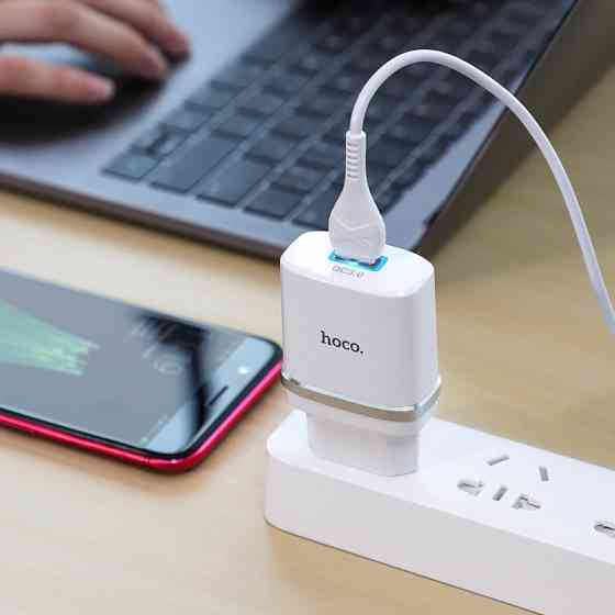 СЗУ Hoco C12Q Smart QC3.0 3A (1USB-A) + кабель USB to MicroUSB Херсон