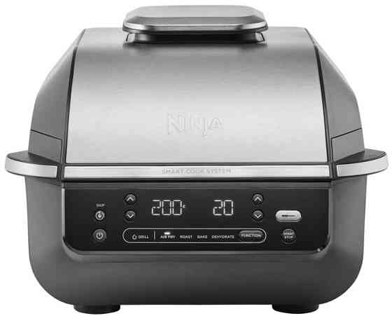 Гриль-барбекю электрический Ninja Foodi Air Grill & Air Fryer с Сooking probe EG351EU 1760 Вт серебр Киев