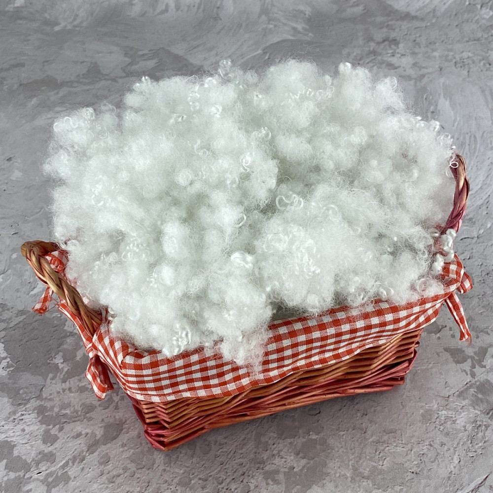 Холлофайбер 2 кг універсальний наповнювач для ковдр, подушок, м'яких іграшок (кульки) білий 55109 Київ - зображення 1