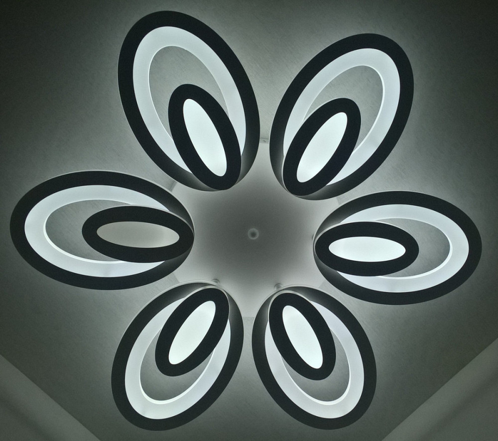 Люстра стельова LED з пультом A2309/6-wh Білий 9х62х62 см. Киев - изображение 1