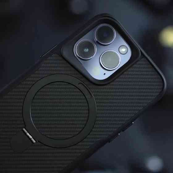 TPU+PC чехол Metal Buttons with MagSafe Carbon Ring для Apple iPhone 14 Pro Max (6.7") Херсон