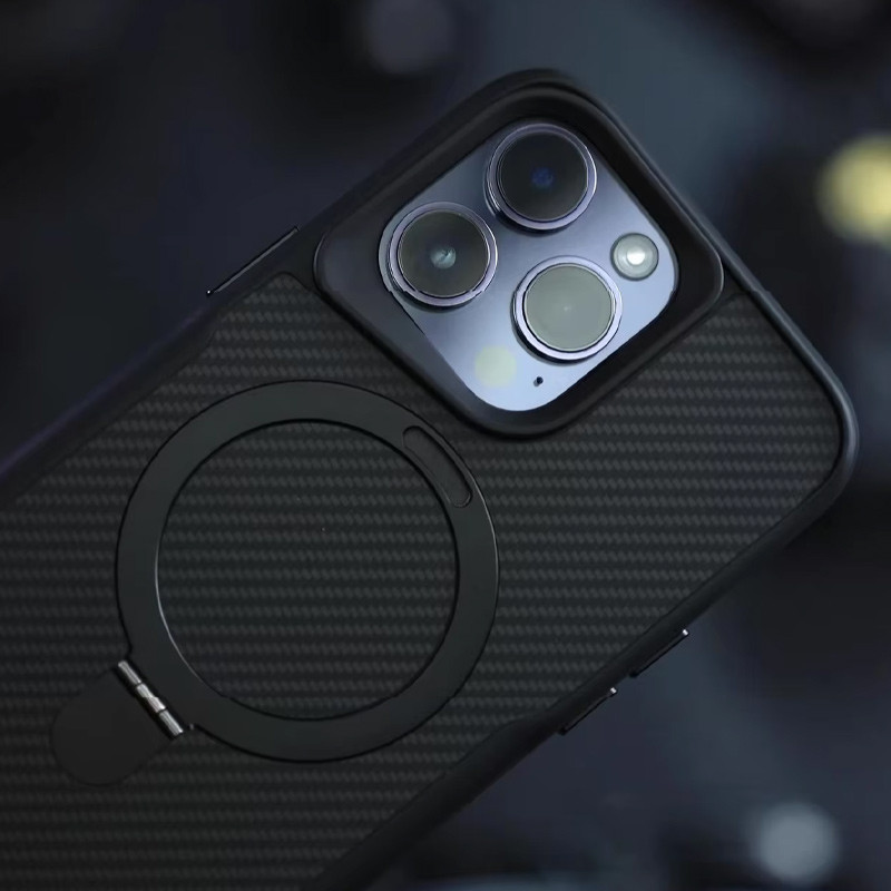TPU+PC чехол Metal Buttons with MagSafe Carbon Ring для Apple iPhone 14 Pro Max (6.7") Херсон - зображення 4