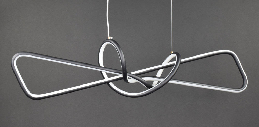 Люстра стельова LED H35L-1000-bk Чорний 25-150х15х100 см. Киев - изображение 1