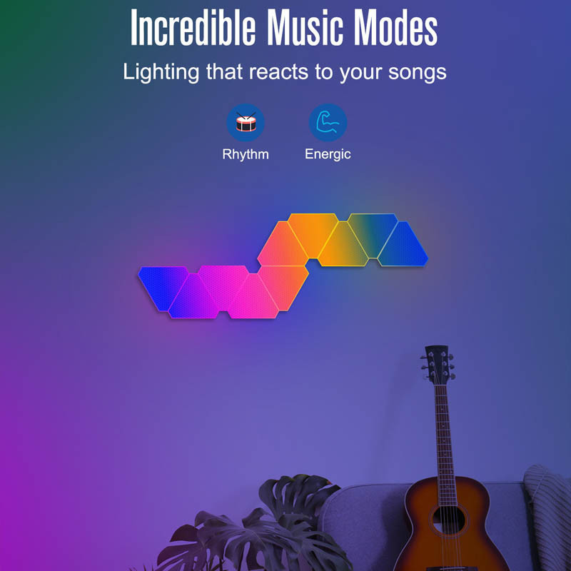 Настенный светильник Smart Triangular Quantum Light SAL-012B Bluetooth USB interface with app 10pcs Херсон - зображення 4