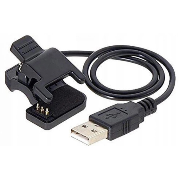 DM Зарядний кабель для смарт-годинників 3-pin Clip Black Харків - зображення 1