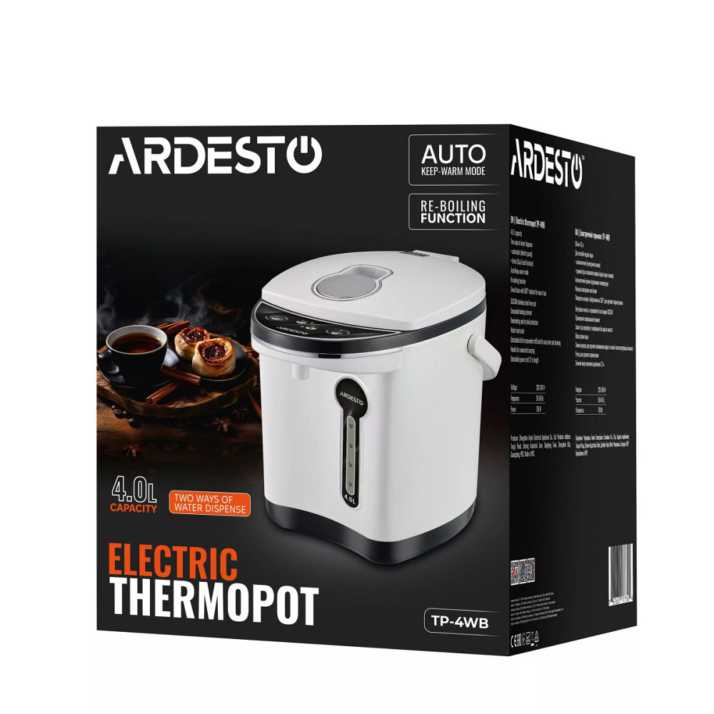 Термопот Ardesto TP-4WB 4 л белый Київ - зображення 9