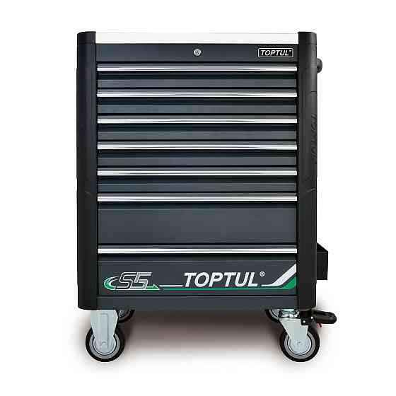 Тележка с инструментом (BUMPER SERIES) 7 секций 340ед. серый TOPTUL GE-34029 Харків