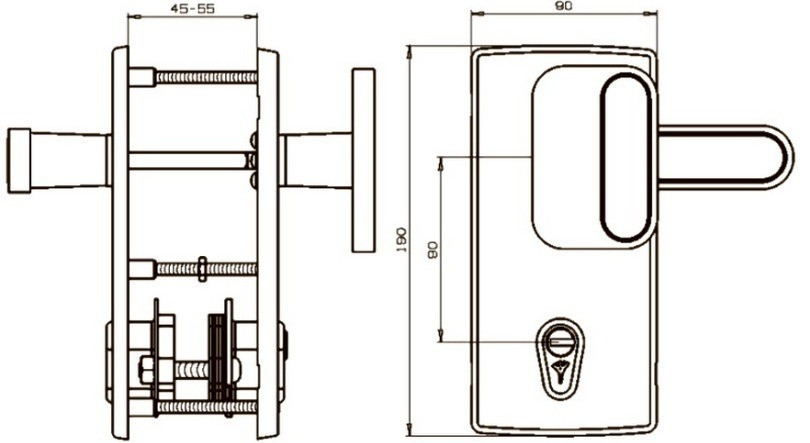 Фурнітура захисна MUL-T-LOCK Standart Броненакладка броне-накладка на замок Киев - изображение 6