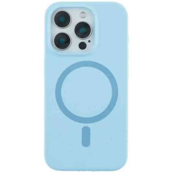 DM Чохол Silicone Case Thin Circle with MagSafe для iPhone 15 Pro Max Sapphire Blue Харьков