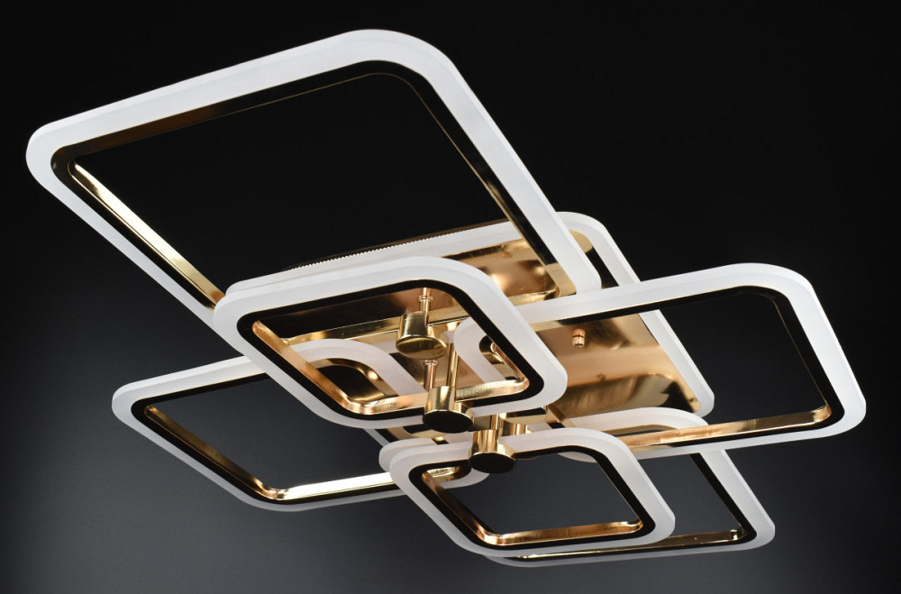 Люстра стельова LED з пультом A2503/2+2+2-rgb-gd Золото 12х59х80 см. Київ - зображення 1