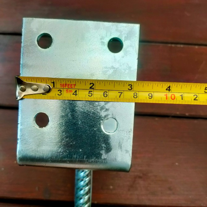 Опора деревяного бруса 100х150х100х4мм кронштейн підпятник тримач з винтом d 18 закладна під з Нововолинськ - зображення 2