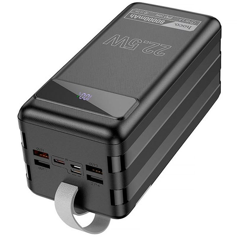 Портативное ЗУ Power Bank Hoco DB50 Great 22.5W 80000 mAh Херсон - изображение 4