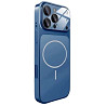 DM Чохол AG Glass Case With MagSafe для iPhone 15 Pro Blue Харків