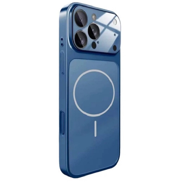 DM Чохол AG Glass Case With MagSafe для iPhone 15 Pro Blue Харьков - изображение 1