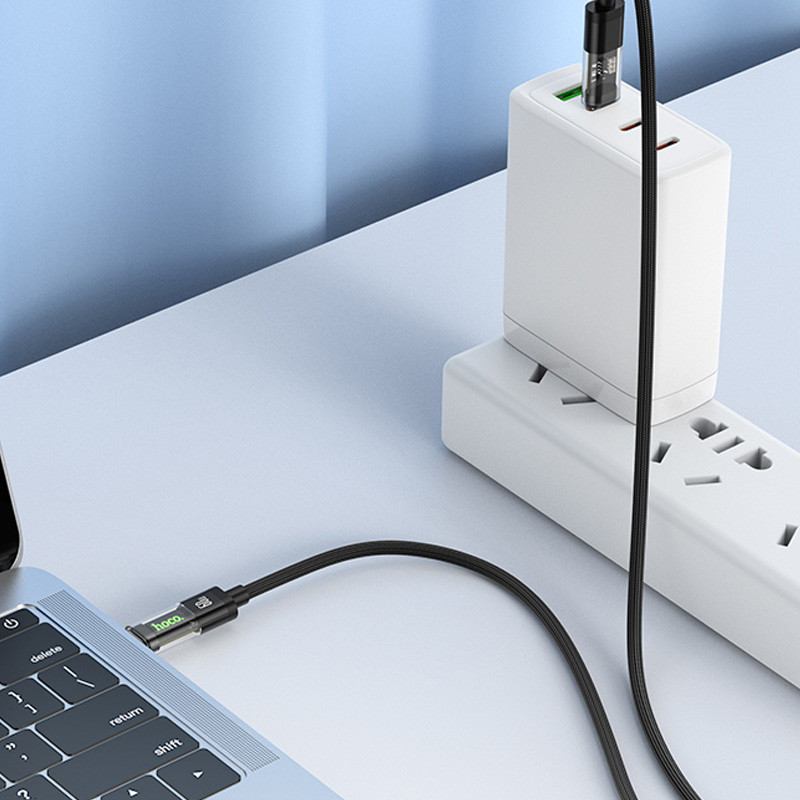 Дата кабель Hoco U116 Transparent Discovery Edition 60W Type-C to Type-C (1.2m) Херсон - зображення 5