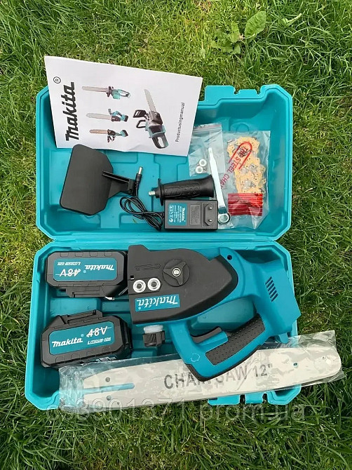 Акумуляторна ланцюгова пилка Makita 48V з масляним баком шина 30см на 2 акумулятори Одесса - изображение 6