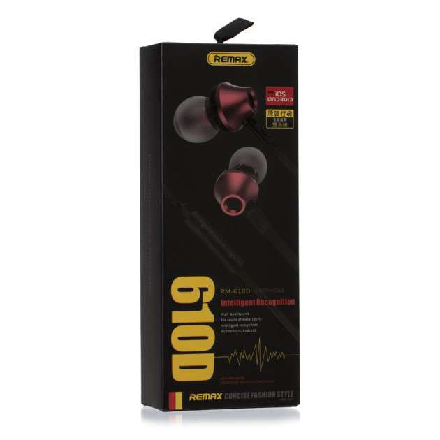 Вакуумные наушники RM-610D Red Remax 331003 Київ - зображення 3