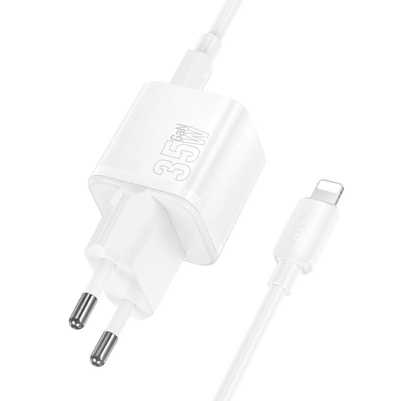СЗУ Hoco N66 Ingenious PD35W (1USB-C) + кабель Type-C to Lightning Херсон - зображення 3