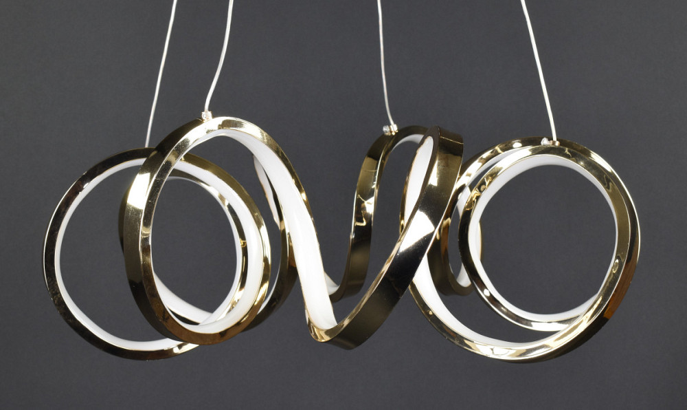 Люстра стельова LED MJ74-700-gd Золото 35-180х75х75 см. Київ - зображення 1