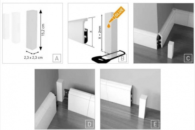 Водостійкий плінтус ARBITON VEGA з монтажною рейкою Киев - изображение 9