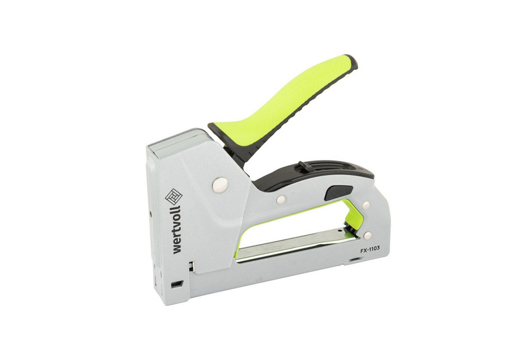 Степлер рессорный WERTVOLL скоба R53 4-14 мм 4-14 мм, корпус металл/эргоном TPR FX-1103 Харків - зображення 1