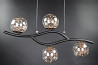 Люстра стельова LED YQ318/4-bk-led Чорний 45-150х13х70 см. Київ