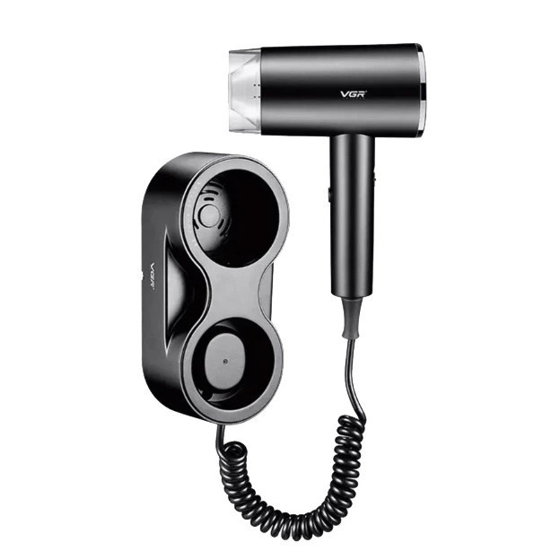 Фен настенный VGR V-407 BLACK 1600 Вт черный Київ - зображення 2