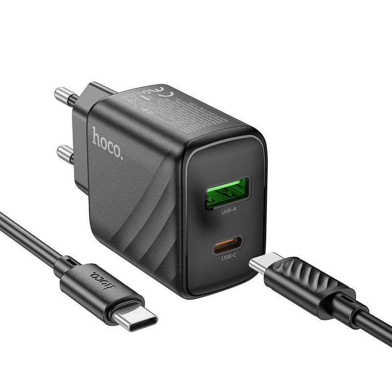 СЗУ Hoco CS23A Sunlight PD30W+QC3.0 (1USB-A/1C) + кабель Type-C to Type-C Херсон - изображение 2