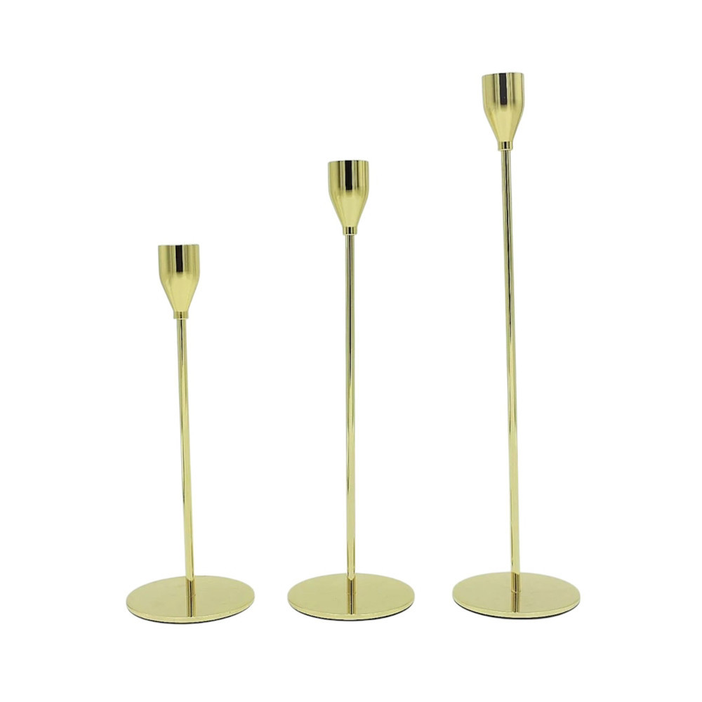 Набор подсвечников Leeseph PR 3шт золото MV035 Одесса - изображение 1