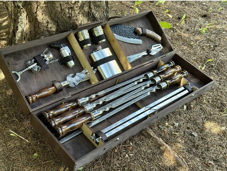 Подарунковий набір.Набір Шампурів у Дерев'яному Кейсі. Полтава Полтава - зображення 4