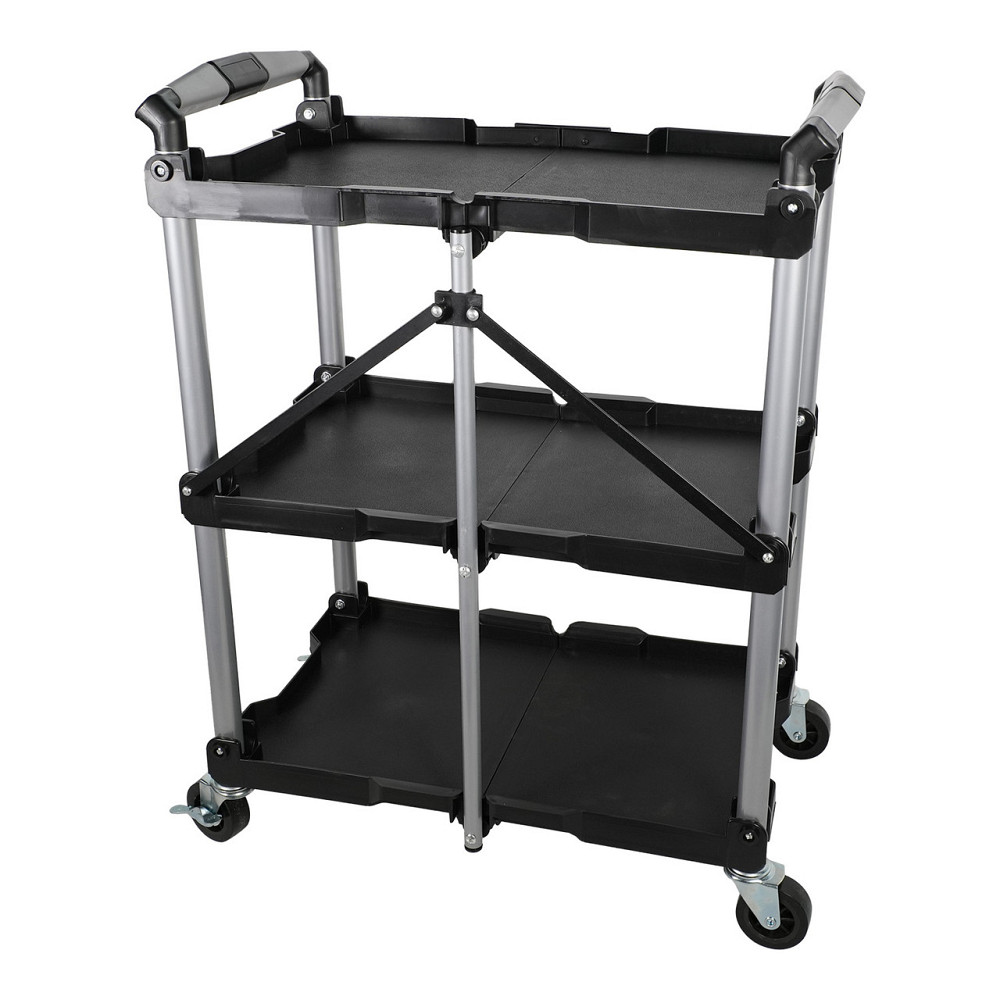 Тележка инструментальная складная 3 открытые пластиковые полки (SF6007) G.I.KRAFT GI37104 Харків - зображення 1