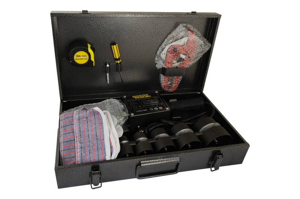 Паяльник для пластиковых труб MASTERTOOL 20-63 мм 2 режима 1100-2200 Вт/220 V/50 Hz 0-300°С IP44 LED Харків - зображення 6