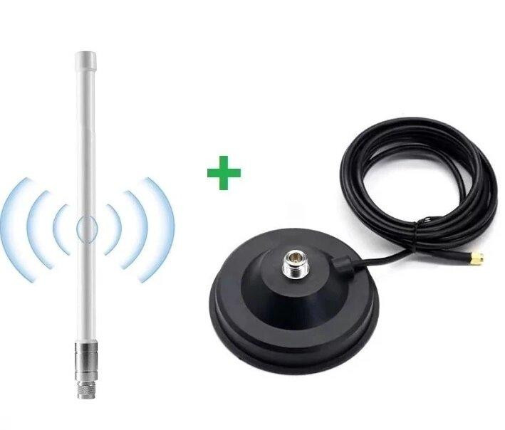 Антенна 840-1040/1100-1260 МГц 5,8 dBi 50W, 32 см, N-male, с магнитной основой 12 см, RG58U 3 метра  Днепр - изображение 1