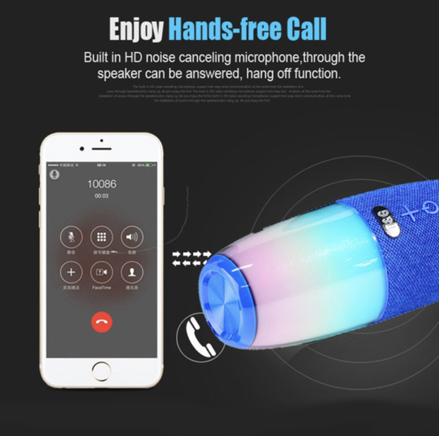 Колонка портативная Bluetooth T&G TG644 blue синяя Київ - зображення 5