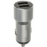 Автомобільний зарядний пристрій XO CC30 Metal 2USB 12W 2.4A Gray (Код товару:24861) Харків