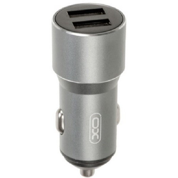 Автомобільний зарядний пристрій XO CC30 Metal 2USB 12W 2.4A Gray (Код товару:24861) Харків - зображення 1